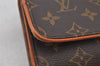 Authentic Louis Vuitton Monogram Pochette Twin GM Shoulder Bag M51852 LV 6122J