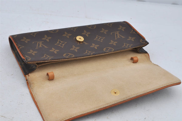 Authentic Louis Vuitton Monogram Pochette Twin GM Shoulder Bag M51852 LV 6122J