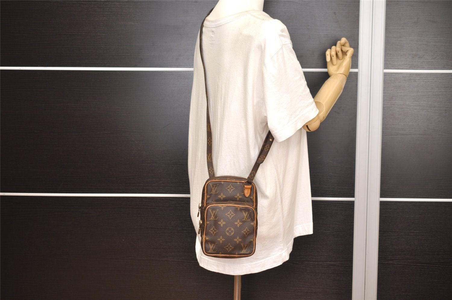 Authentic Louis Vuitton Monogram Mini Amazone Shoulder Cross Bag M45238 LV 6123J