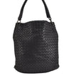 Authentic BOTTEGA VENETA Intrecciato Leather Shoulder Hand Bag Purse Black 6125J