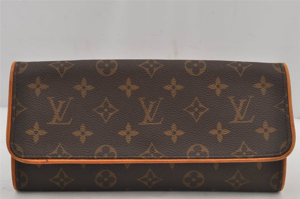 Authentic Louis Vuitton Monogram Pochette Twin GM Shoulder Bag M51852 LV 6126J