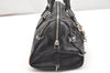 Authentic Christian Dior Vintage Hand Boston Bag Purse Leather Black CD 6128K