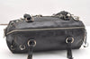 Authentic Christian Dior Vintage Hand Boston Bag Purse Leather Black CD 6128K