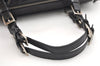 Authentic Christian Dior Vintage Hand Boston Bag Purse Leather Black CD 6128K
