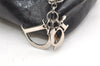 Authentic Christian Dior Vintage Hand Boston Bag Purse Leather Black CD 6128K