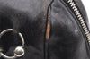 Authentic Christian Dior Vintage Hand Boston Bag Purse Leather Black CD 6128K