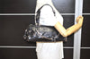 Authentic Christian Dior Vintage Hand Boston Bag Purse Leather Black CD 6128K