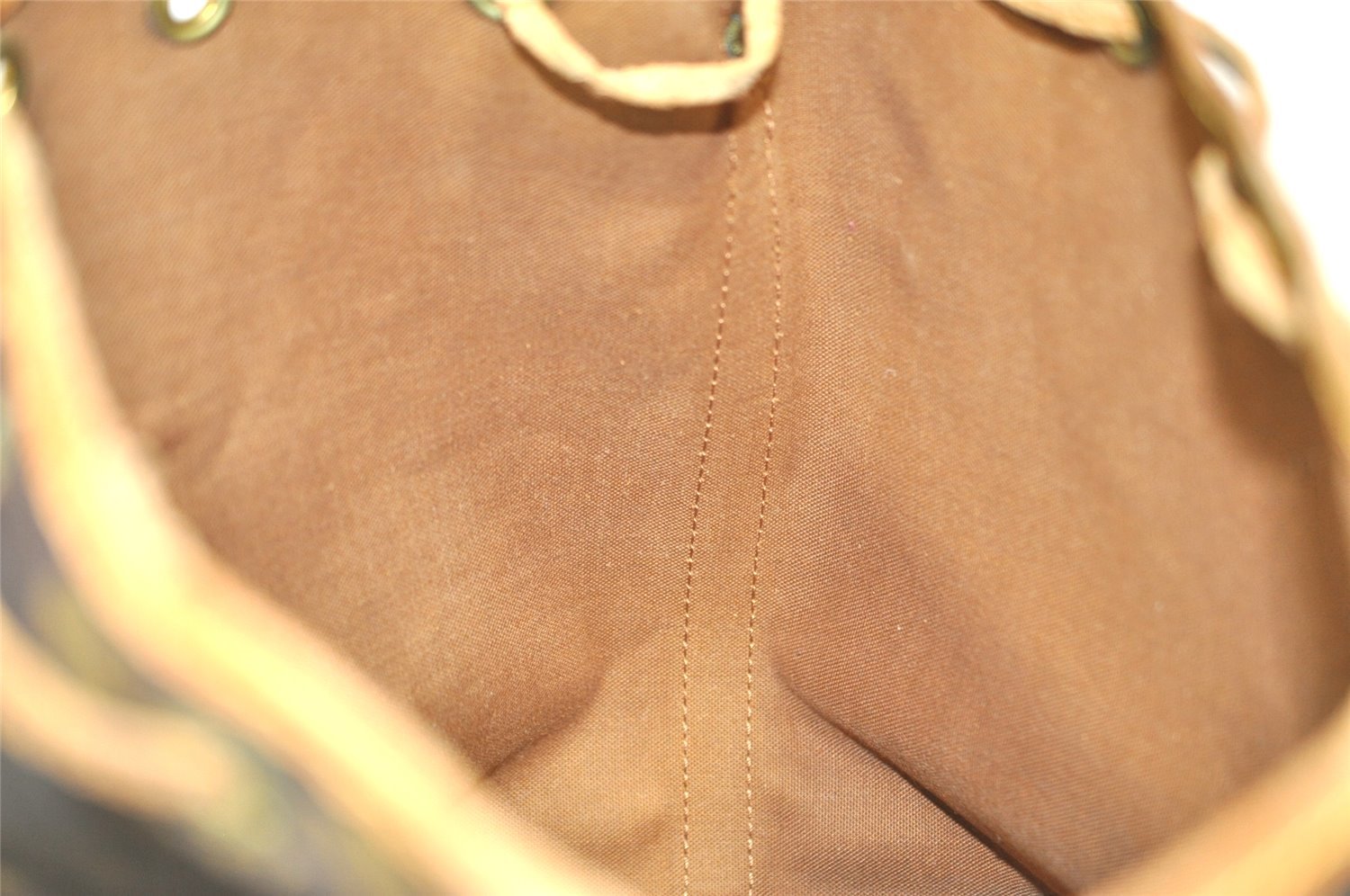 Authentic Louis Vuitton Monogram Petit Noe M42226 Shoulder Drawstring Bag 6129I