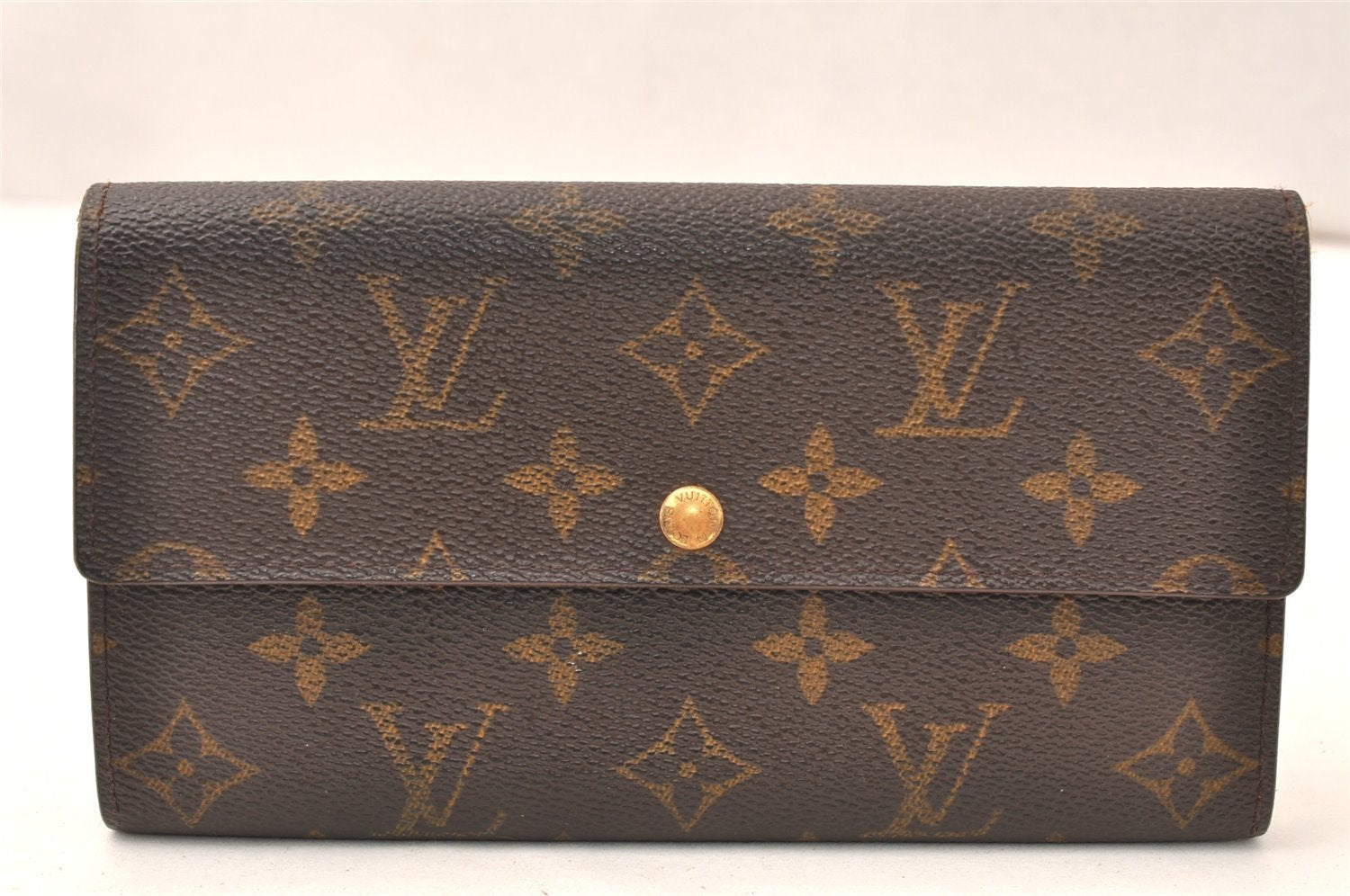 Auth Louis Vuitton Monogram Pochette Porte Monnaie Credit Wallet M61725 LV 6129K