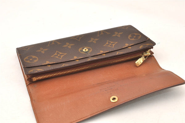 Auth Louis Vuitton Monogram Pochette Porte Monnaie Credit Wallet M61725 LV 6129K