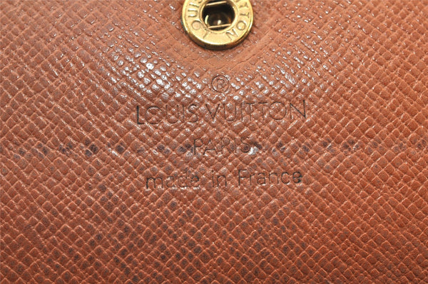 Auth Louis Vuitton Monogram Pochette Porte Monnaie Credit Wallet M61725 LV 6129K