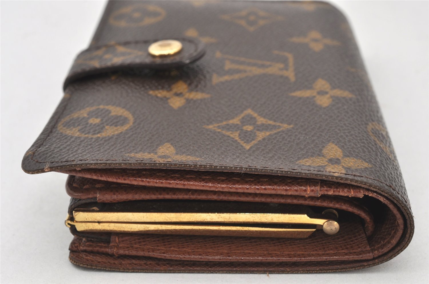 Auth Louis Vuitton Monogram Porte Monnaie Billets Viennois M61663 Wallet 6130K