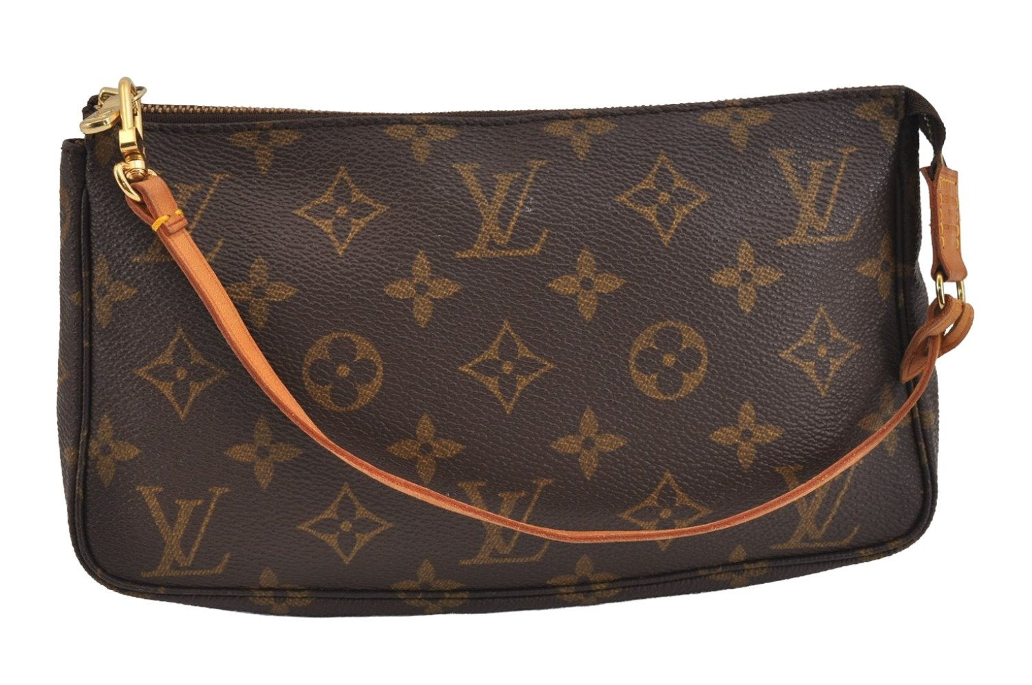 Authentic Louis Vuitton Monogram Pochette Accessoires Pouch M51980 LV 6132J