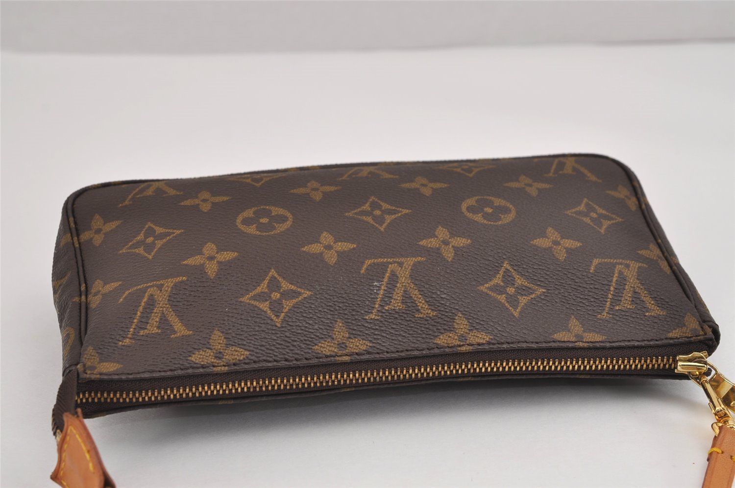Authentic Louis Vuitton Monogram Pochette Accessoires Pouch M51980 LV 6132J