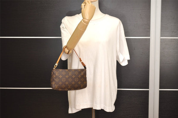 Authentic Louis Vuitton Monogram Pochette Accessoires Pouch M51980 LV 6132J
