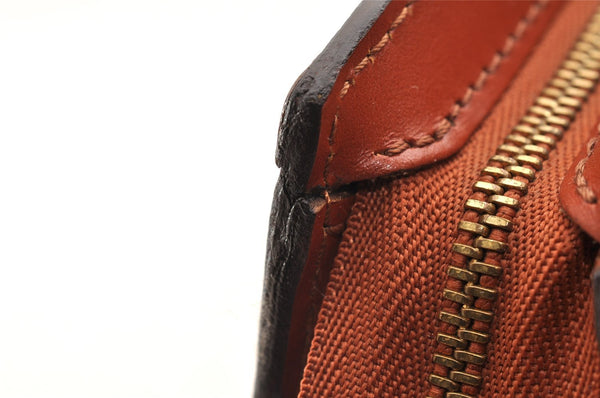 Authentic Louis Vuitton Epi Trousse Crete Clutch Bag Brown M48403 LV 6134I