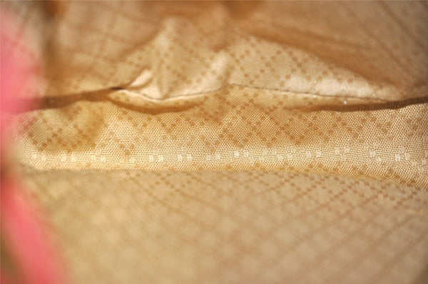 Authentic GUCCI Vintage Bamboo Backpack Purse Leather Red 6136J