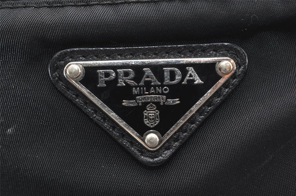 Authentic PRADA Nylon Tessuto Saffiano Leather Shoulder Cross Bag Black 6136K