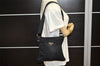 Authentic PRADA Nylon Tessuto Saffiano Leather Shoulder Cross Bag Black 6136K