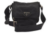 Authentic PRADA Vintage Nylon Tessuto Shoulder Cross Body Bag Purse Black 6138K