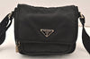 Authentic PRADA Vintage Nylon Tessuto Shoulder Cross Body Bag Purse Black 6138K