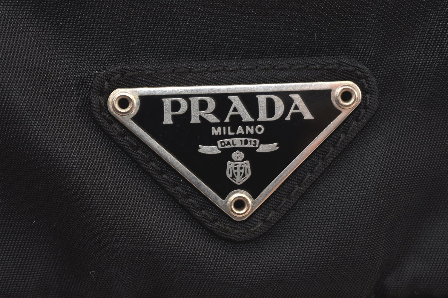 Authentic PRADA Vintage Nylon Tessuto Shoulder Cross Body Bag Purse Black 6138K