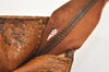 Authentic MCM Vintage Visetos Leather Clutch Hand Bag Purse Brown 6139J