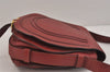 Authentic Chloe Mercie Leather Shoulder Cross Body Bag Bordeaux 6140J