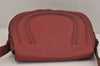 Authentic Chloe Mercie Leather Shoulder Cross Body Bag Bordeaux 6140J