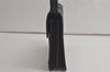 Authentic GUCCI Vintage Clutch Hand Bag Purse Leather Black 6141K