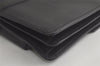 Authentic GUCCI Vintage Clutch Hand Bag Purse Leather Black 6141K