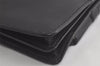 Authentic GUCCI Vintage Clutch Hand Bag Purse Leather Black 6141K