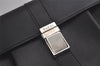 Authentic GUCCI Vintage Clutch Hand Bag Purse Leather Black 6141K