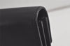 Authentic GUCCI Vintage Clutch Hand Bag Purse Leather Black 6141K