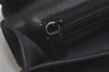 Authentic GUCCI Vintage Clutch Hand Bag Purse Leather Black 6141K
