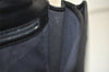 Authentic GUCCI Vintage Clutch Hand Bag Purse Leather Black 6141K
