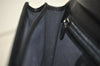 Authentic GUCCI Vintage Clutch Hand Bag Purse Leather Black 6141K