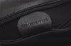 Authentic GUCCI Vintage Clutch Hand Bag Purse Leather Black 6141K