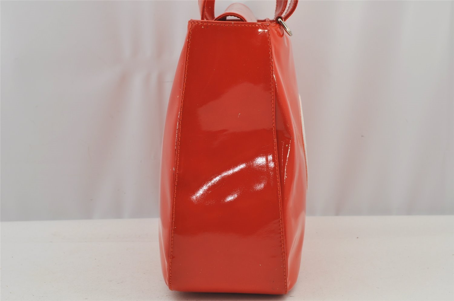 Authentic GUCCI 2Way Shoulder Hand Bag Purse Enamel Orange Junk 6142J