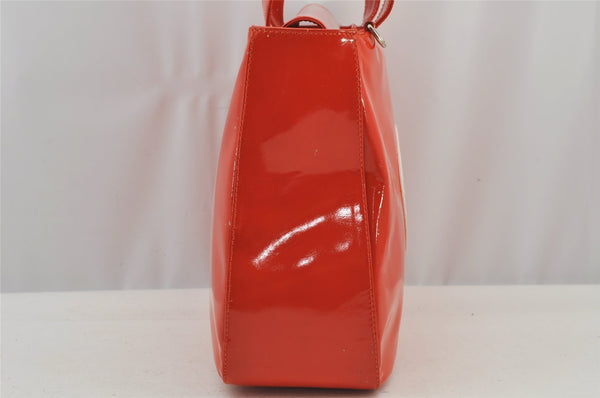 Authentic GUCCI 2Way Shoulder Hand Bag Purse Enamel Orange Junk 6142J