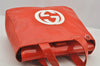 Authentic GUCCI 2Way Shoulder Hand Bag Purse Enamel Orange Junk 6142J