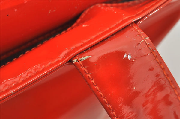 Authentic GUCCI 2Way Shoulder Hand Bag Purse Enamel Orange Junk 6142J