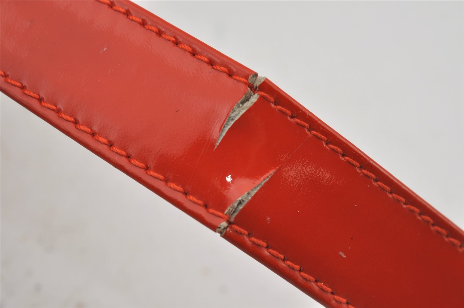 Authentic GUCCI 2Way Shoulder Hand Bag Purse Enamel Orange Junk 6142J