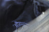 Authentic FENDI Zucchino Hand Boston Bag Purse Canvas Leather Navy Blue 6144J