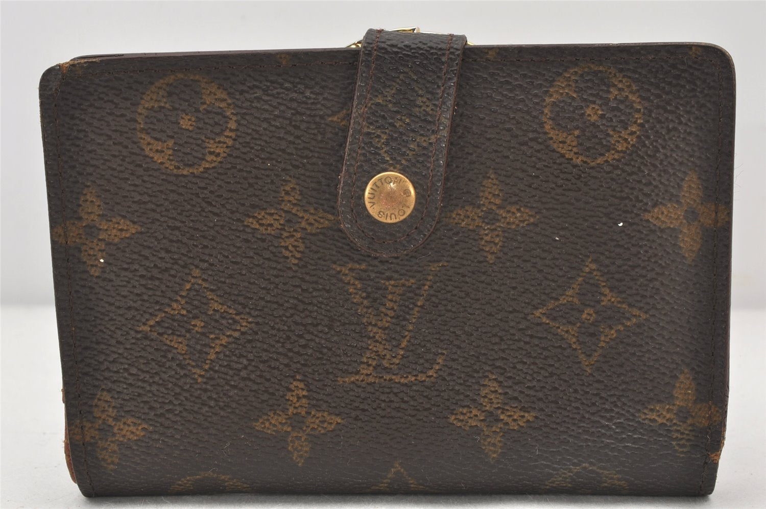 Auth Louis Vuitton Monogram Porte Monnaie Billets Viennois M61663 Wallet 6145K