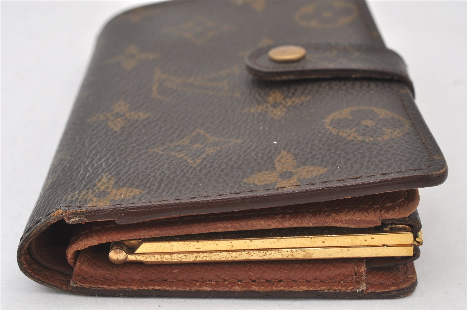 Auth Louis Vuitton Monogram Porte Monnaie Billets Viennois M61663 Wallet 6145K