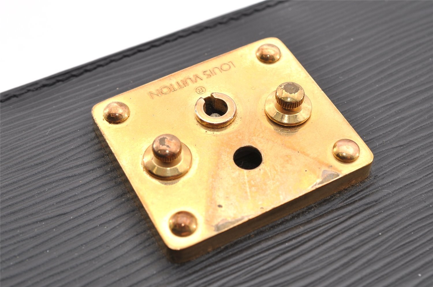 Authentic Louis Vuitton Epi Sellier Dragonne Clutch Bag Black M52612 LV 6147I