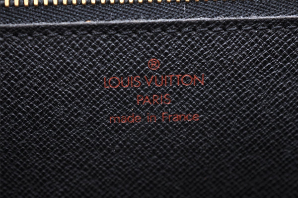 Authentic Louis Vuitton Epi Sellier Dragonne Clutch Bag Black M52612 LV 6147I