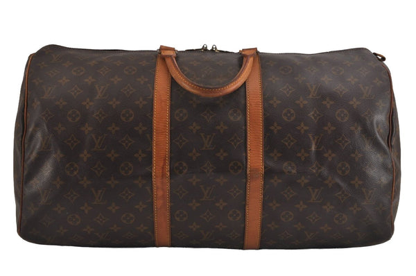 Authentic Louis Vuitton Monogram Keepall 55 Travel Boston Bag M41424 LV 6149J