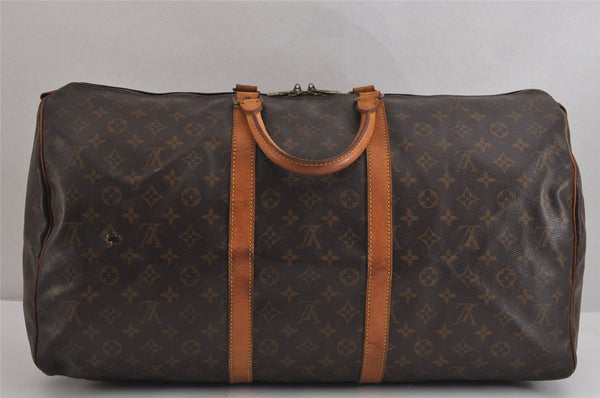 Authentic Louis Vuitton Monogram Keepall 55 Travel Boston Bag M41424 LV 6149J